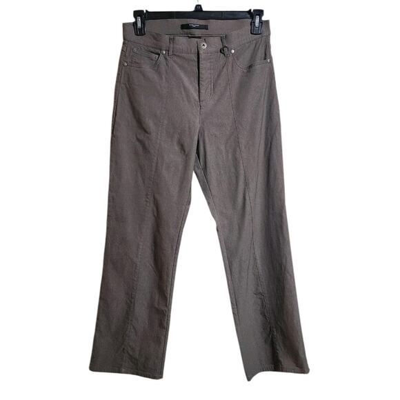 VTG Simon Chang Denim Pants Sz 10 Green High Rise 5-Pocket Twill Stretch Office - Picture 1 of 8